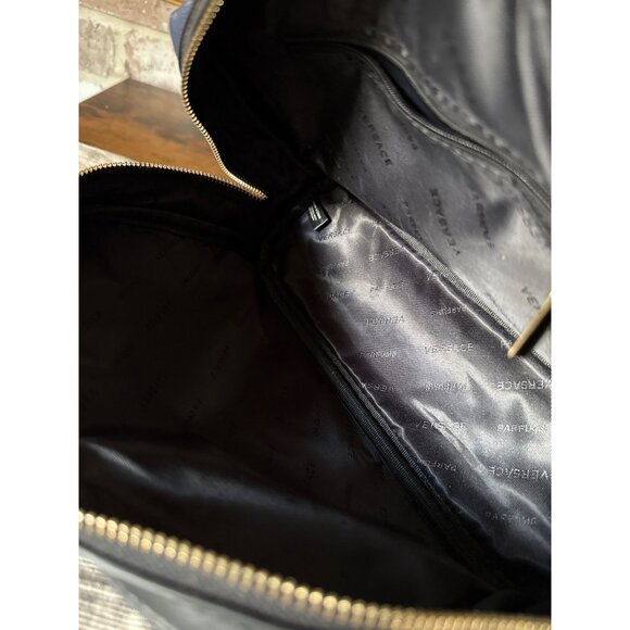 Versace Parfums Blue & Black Toiletry Bag Empty Travel Cosmetic Case - Picture 11 of 16